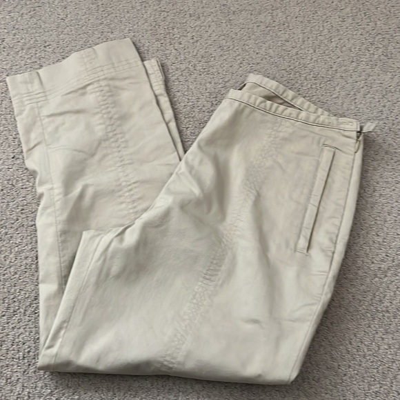 NIKE Golf Dri-Fit khaki ankle cotton blend flat front women’s pants Sz 8 M - Picture 7 of 10